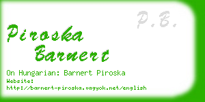 piroska barnert business card